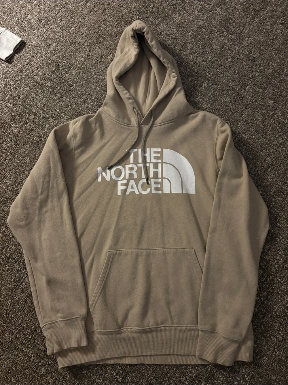The North Face Men’s Tan Hoodie with White Logo